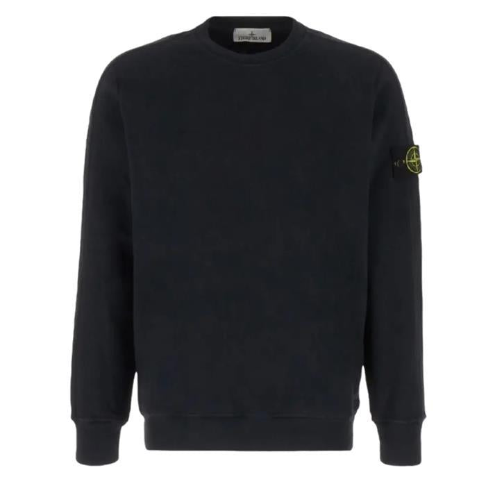 STONE ISLAND Old Effect Malfile Fleece Crewneck Sweatshirt