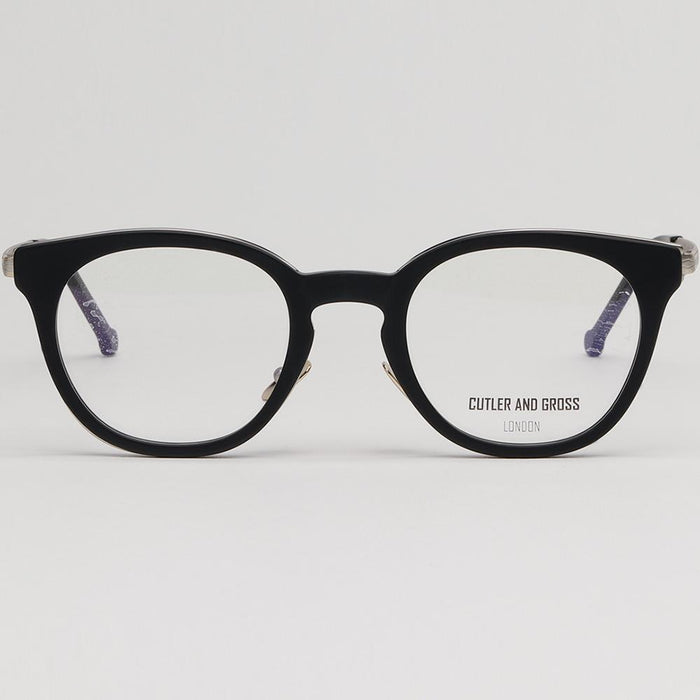 Cutler and Gross Matte Black Acetate Square Eyeglass Frames Unisex CG1275 003