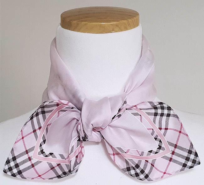 BURBERRY Nova Check Two-Line Petite Handkerchief Scarf Set Multicolor