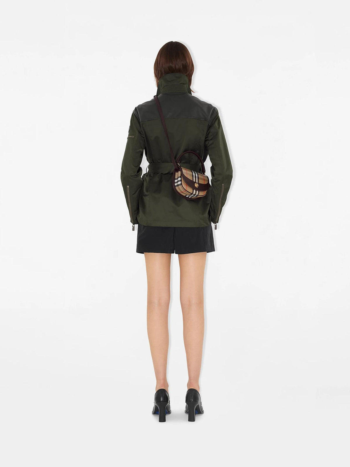 BURBERRY Leather Shoulder Bag Black