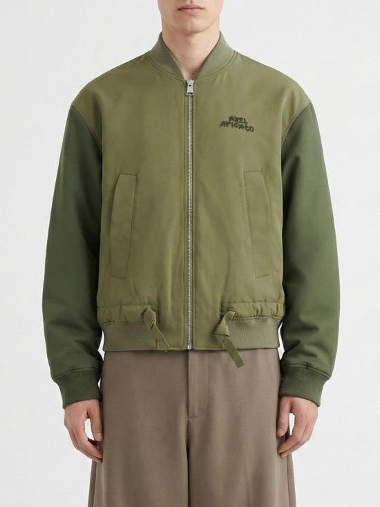 AXEL ARIGATO Black Bomber Jacket for Men A3764003 GREEN DOM