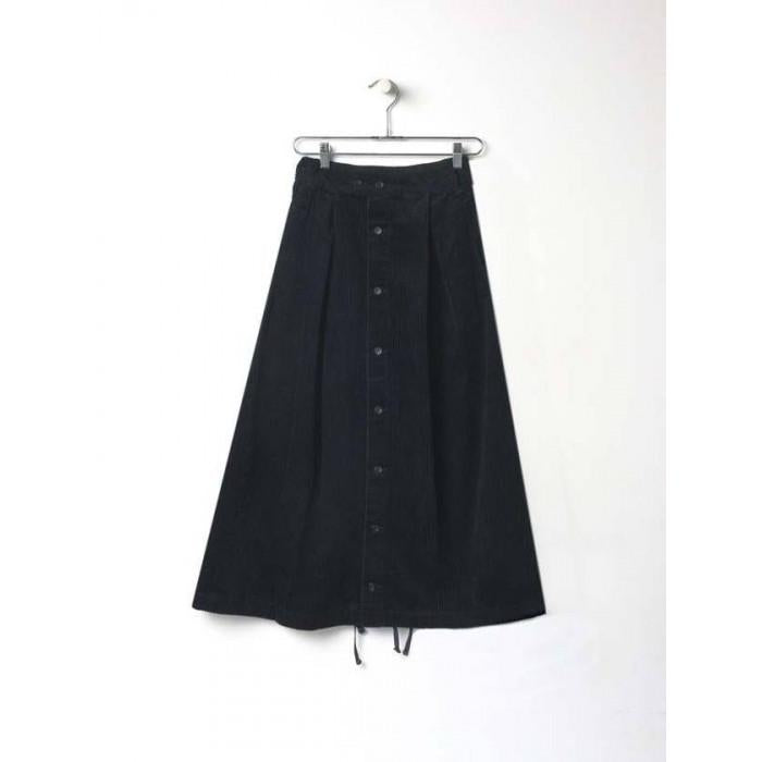 Engineered Garments Pleated Midi Skirt Dark Navy Cotton 23F1WG008 NQ458 SD017