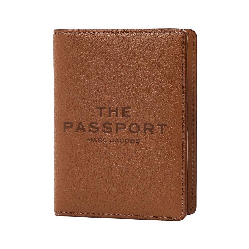 Marc Jacobs Unisex Leather Passport Wallet Case Brown