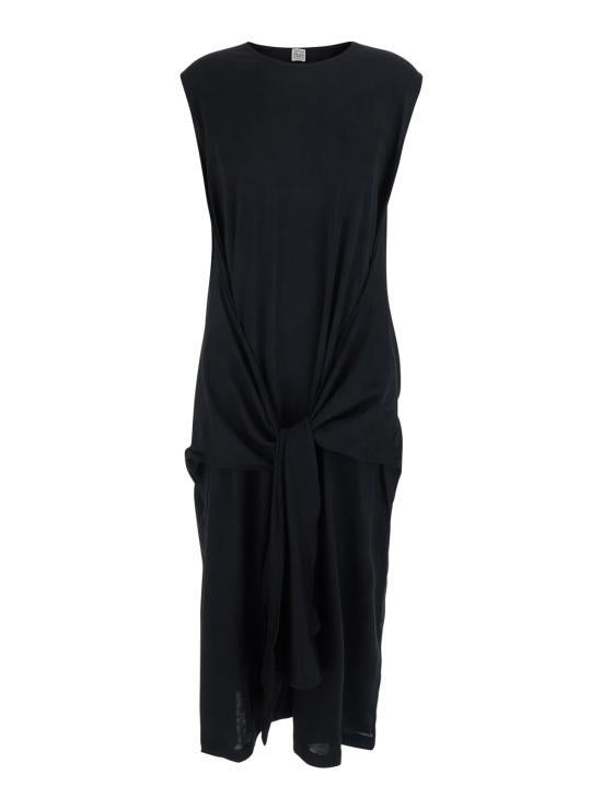 Toteme Black Midi Dress 263WRD0347FB0669 001 BLACK DOM