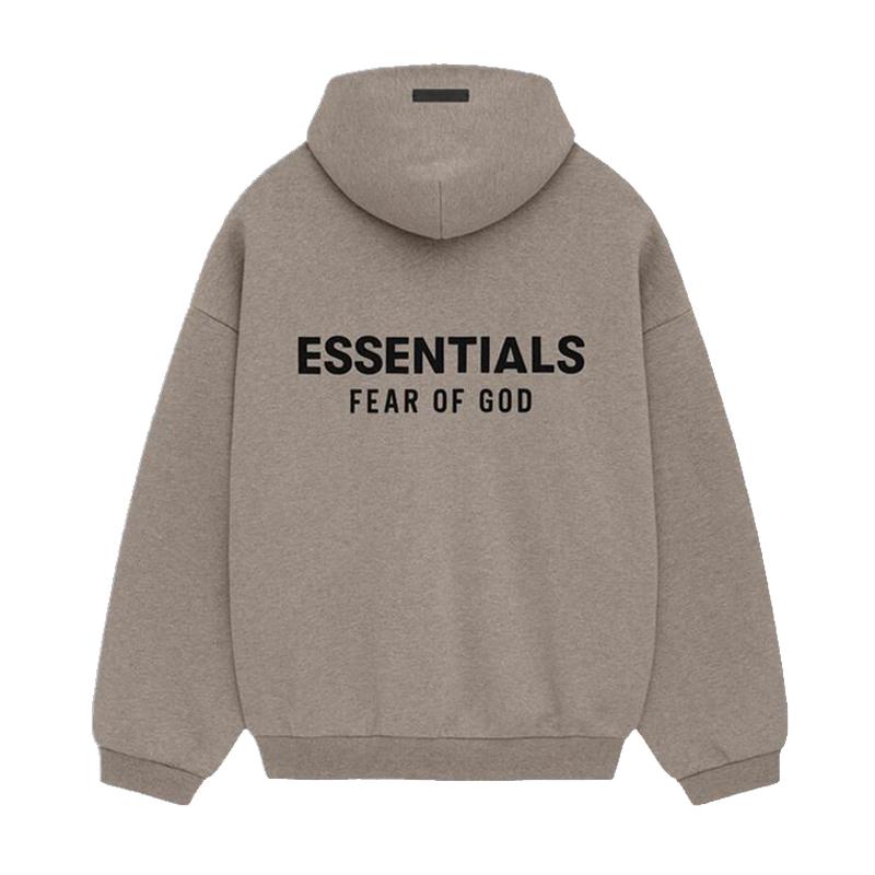 Fear of God Essentials Fleece Back Logo Hoodie Brown