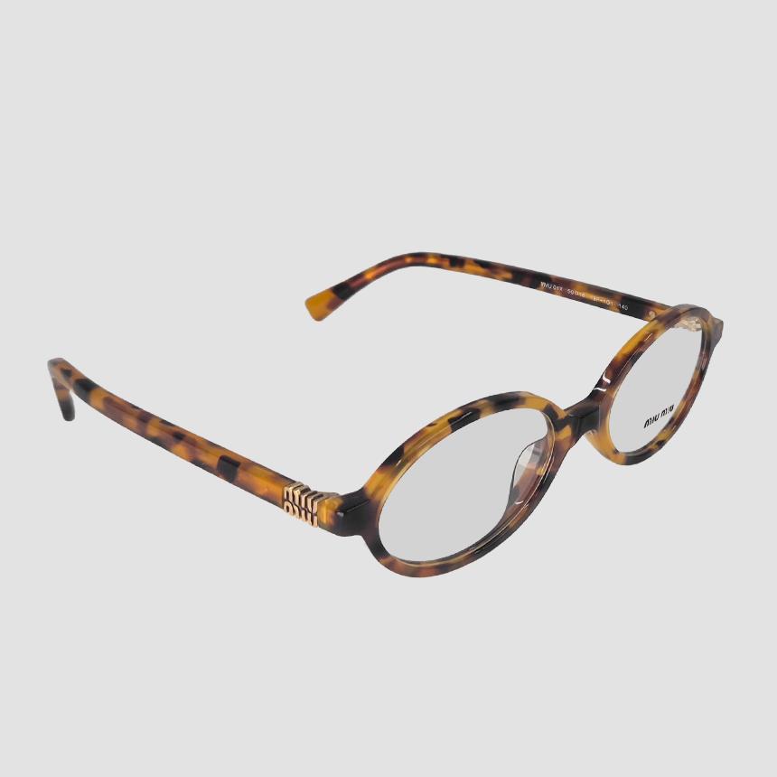 Miu Miu Havana Acetate Rectangular Eyeglasses MU01XV 19P1O1