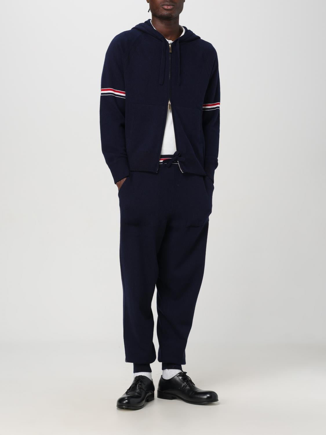 THOM BROWNE Navy Wool Trousers Men’s Suit Pants