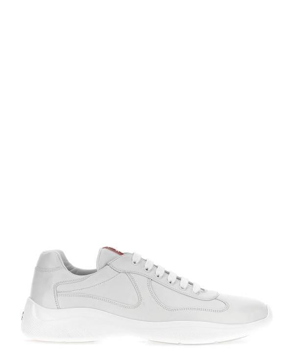 PRADA Americas Cup Nappa Leather Low-Top Sneakers Black