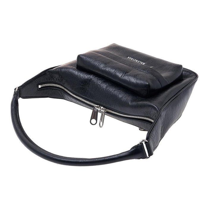 BALENCIAGA Medium Shoulder Bag Black Leather Women’s