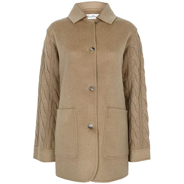 Max Mara Camel Wool Knit Jacket 2521316012 TACCO 001