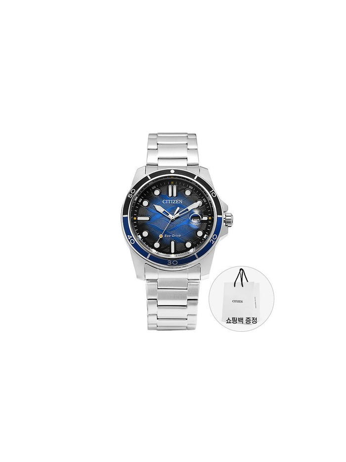 CITIZEN Blue Dial Fabric Strap Men’s Watch AW1810 85L
