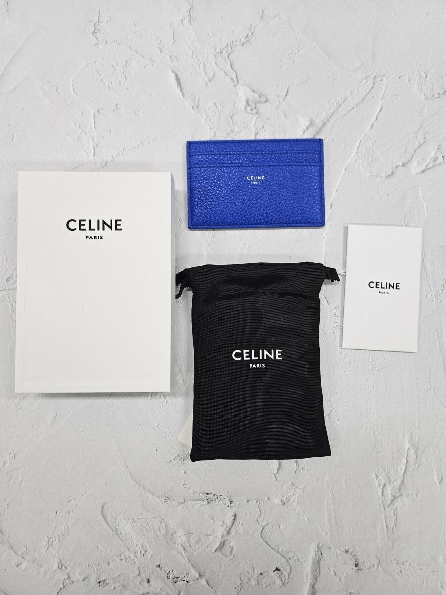 CELINE Grained Calfskin Medium Card Holder Ultra Blue 10N763GTH 07QI