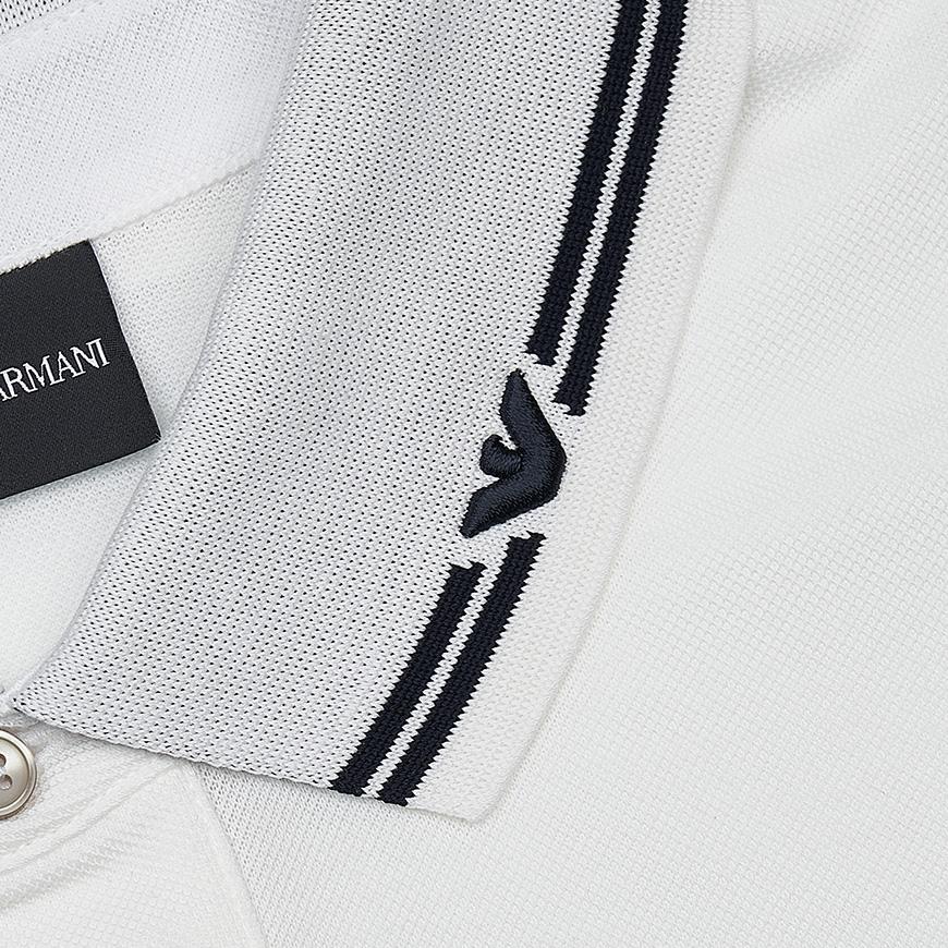 Emporio Armani Men’s Piped Pique Polo Shirt EM000852 AF12955 F0068