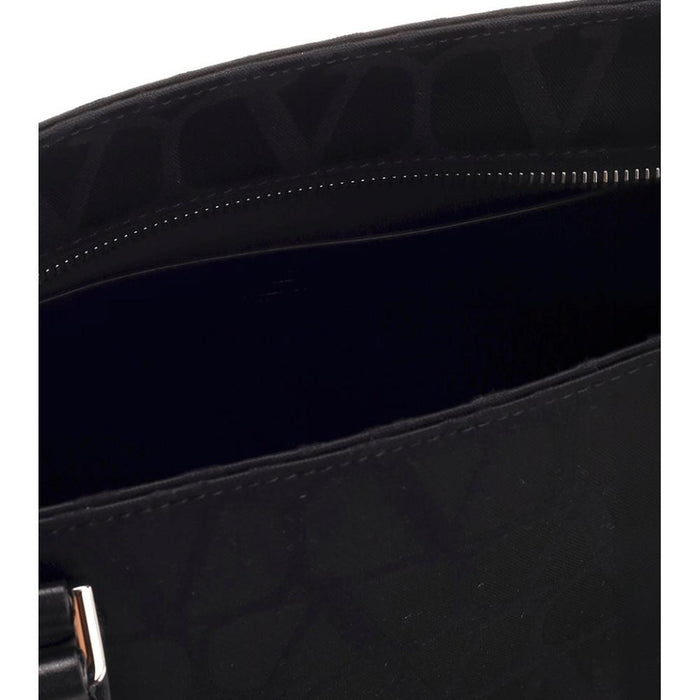 VALENTINO Toile Iconographe Canvas Tote Bag Black
