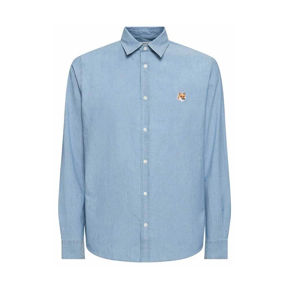 Maison Kitsune Fox Head Classic Long Sleeve Shirt