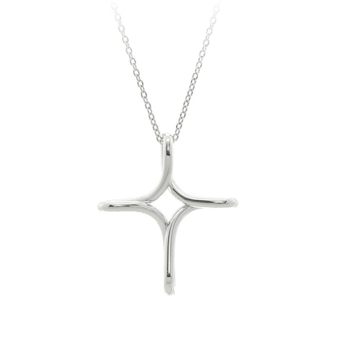 Tiffany & Co 925 Sterling Silver Cross Pendant Necklace 92 5