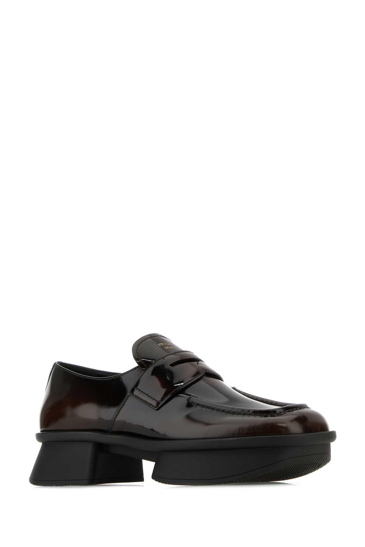 PRADA Black Leather Loafers