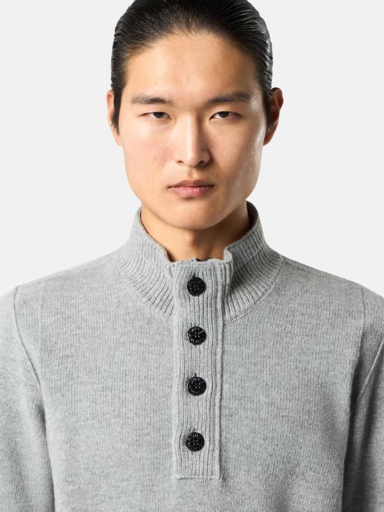 STONE ISLAND Turtleneck Knit Sweater Men’s 5100040 S00A3 V0M60 GREY MELANGE DOM