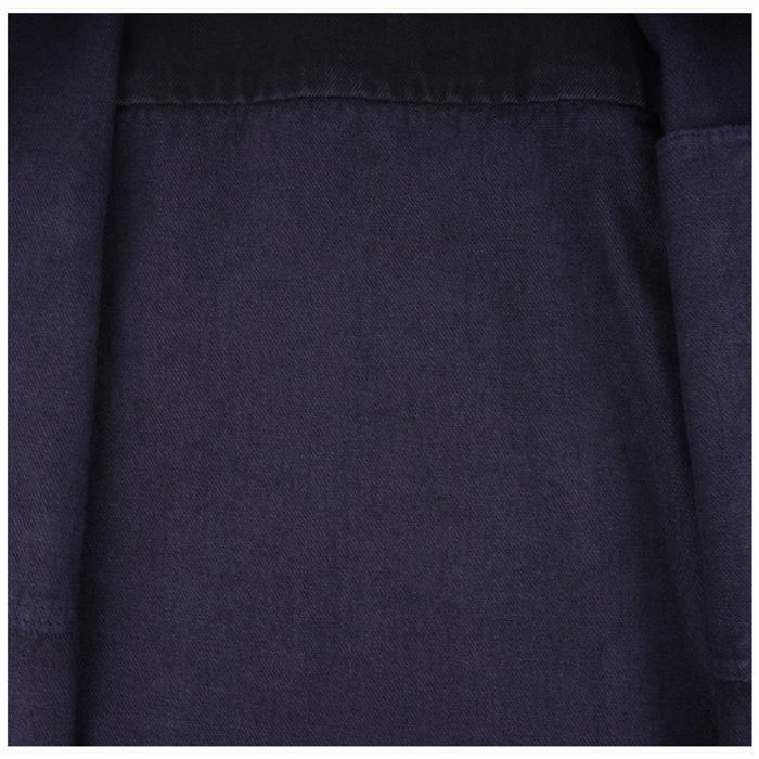 WOOYOUNGMI Teen Wash Denim Back Logo Long Sleeve Shirt