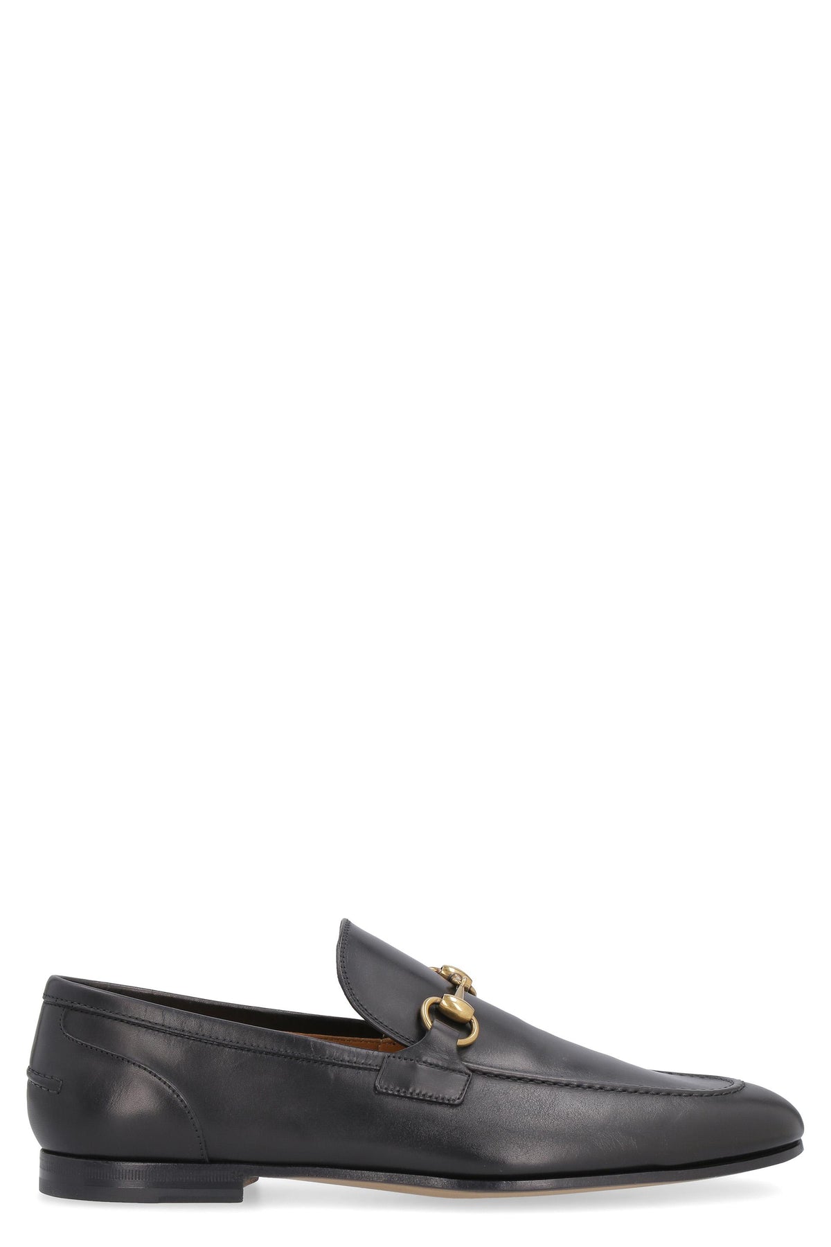 GUCCI Black Leather Loafer Men's Dress Shoes