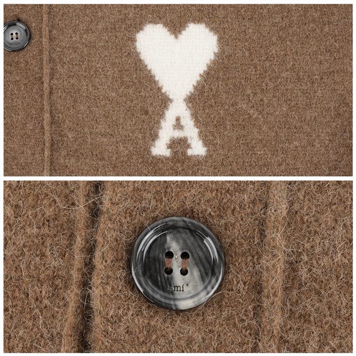 AMI Big Heart Alpaca Cardigan for Men