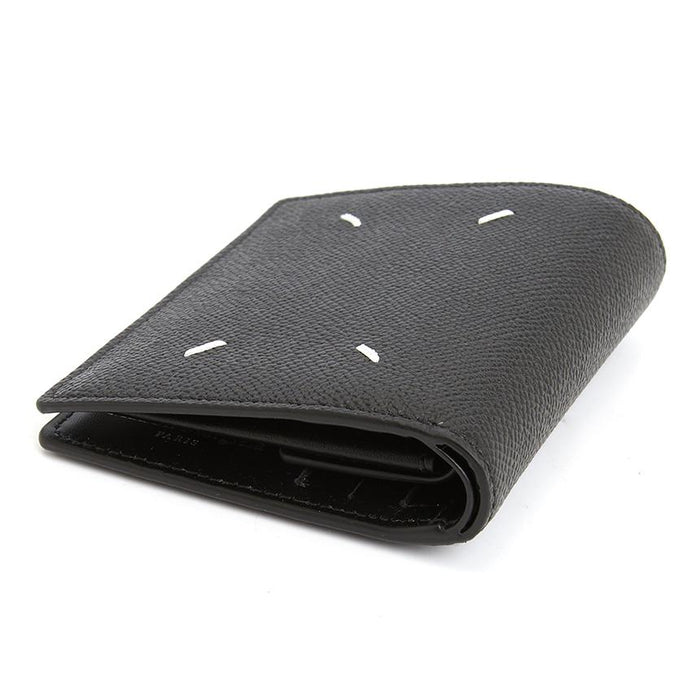 Maison Margiela Unisex Black Leather Bifold Wallet