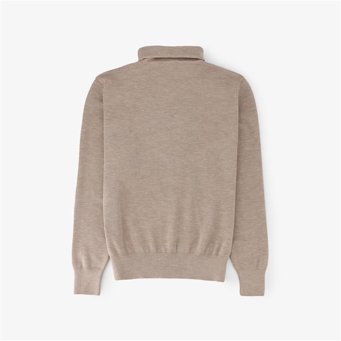 Maison Kitsune Fox Head Patch Unisex Turtleneck Knit Sweater