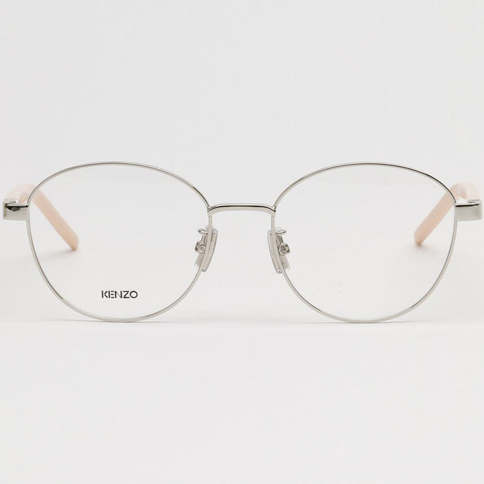 KENZO Round Silver Metal Eyeglass Frames Unisex KZ50153F 016