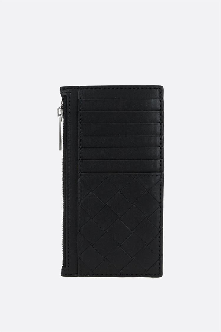 Bottega Veneta Intrecciato Leather Long Card Wallet Black
