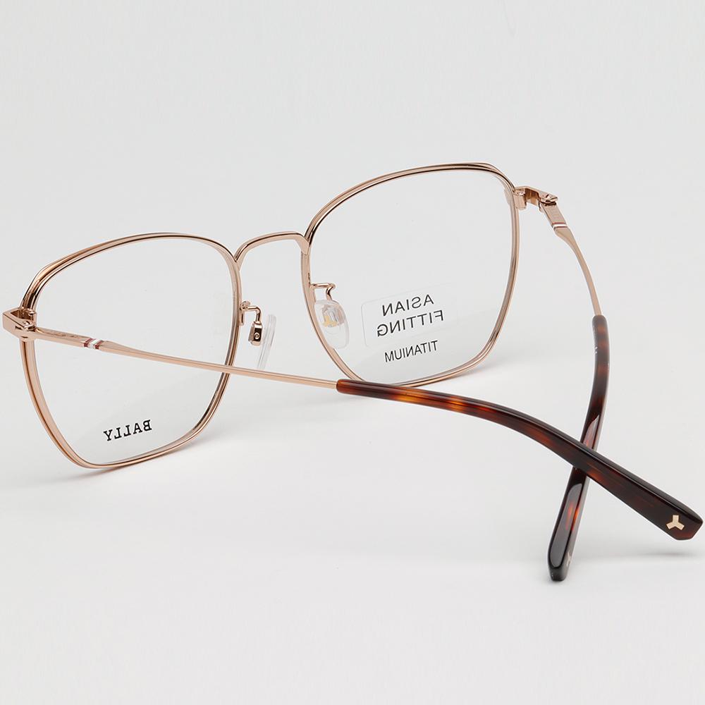 BALLY Titanium Square Metal Optical Frame Asian Fit Unisex Glasses BY5059D 002