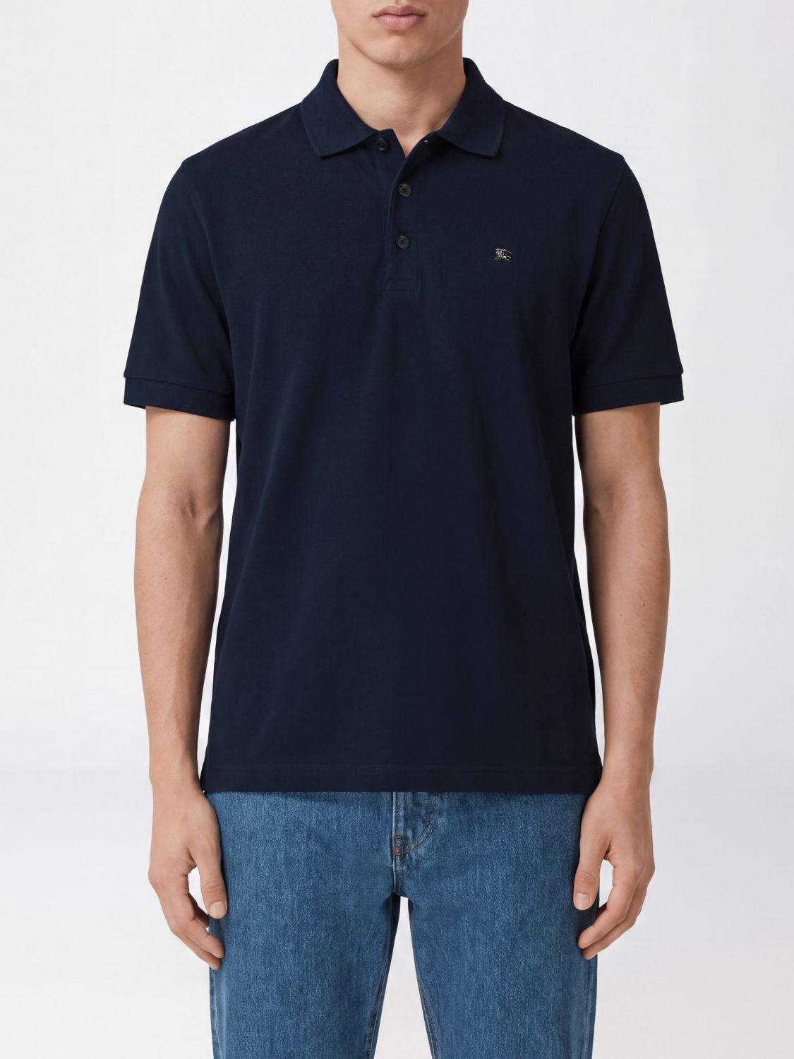 BURBERRY Short Sleeve Polo Shirt Black Cotton Men