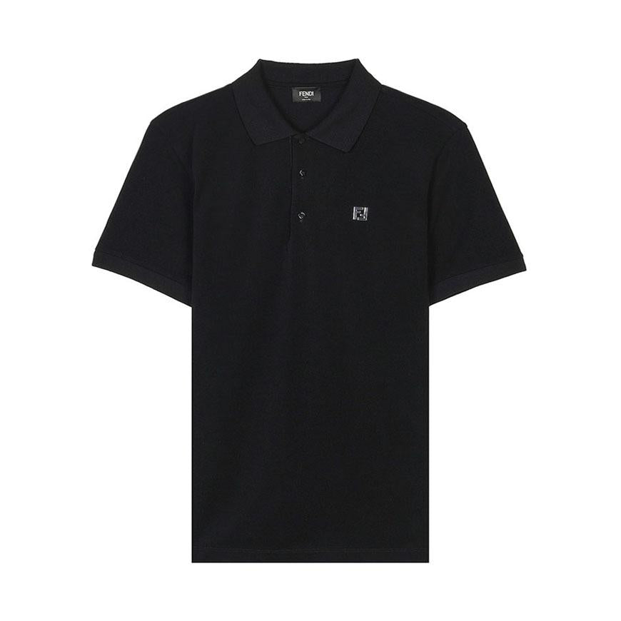 FENDI Men’s Piqué Polo Shirt White