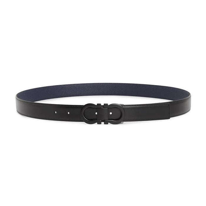 Ferragamo Gancini Men’s Reversible Leather Belt Black/Brown