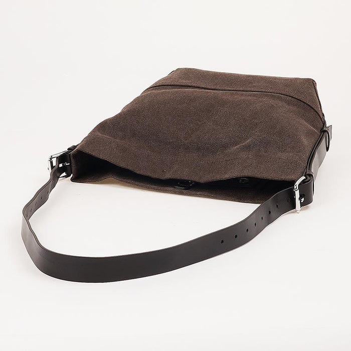 Lemaire Unisex Small Belted Tote Bag Brown Leather