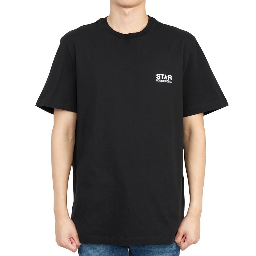 GOLDEN GOOSE Men’s Short Sleeve T-Shirt Navy Cotton