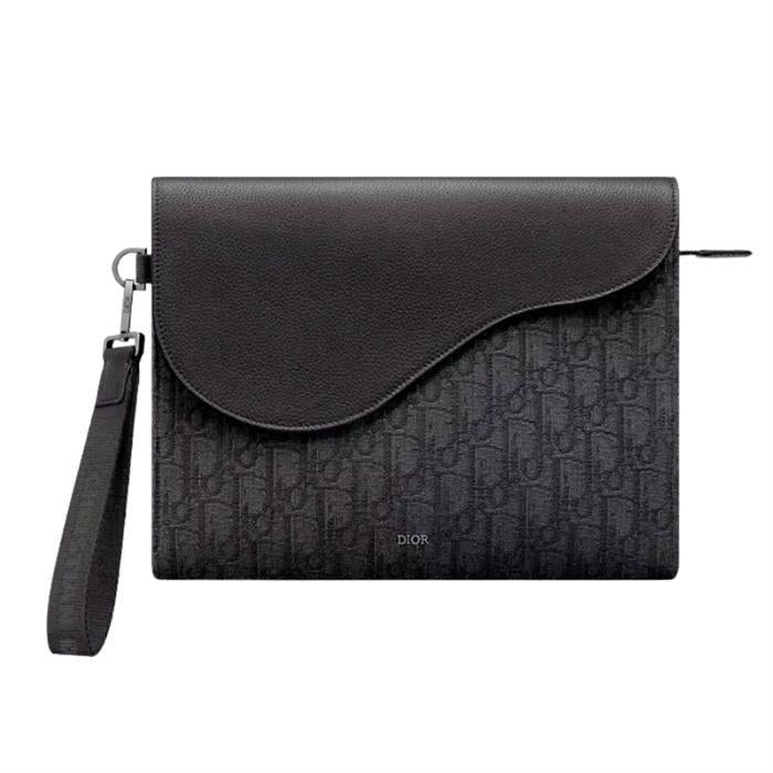 DIOR Saddle A5 Triangle Leather Pouch Clutch 2ADCA540YKS H03E