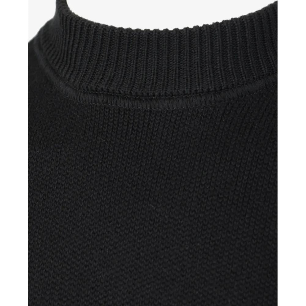 STONE ISLAND Cotton Cashmere Crewneck Sweater for Men Black