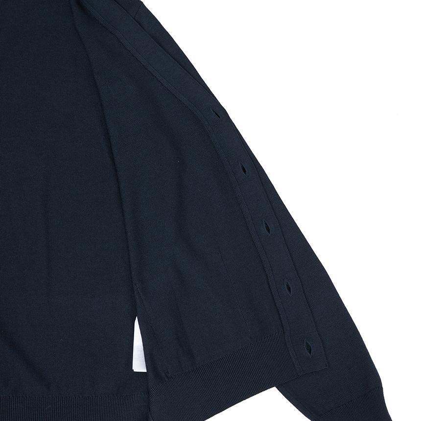 Maison Kitsune Fox Head Logo Men’s Wool Cardigan Navy PM00501 KT1181 0413