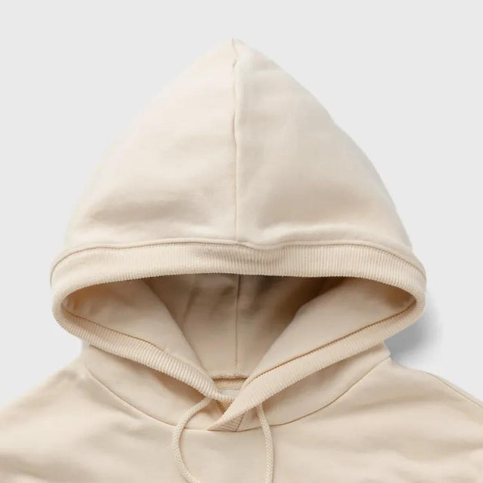 New Balance USA Oatmeal Oversized Cotton Hoodie Pullover Unisex MT21540