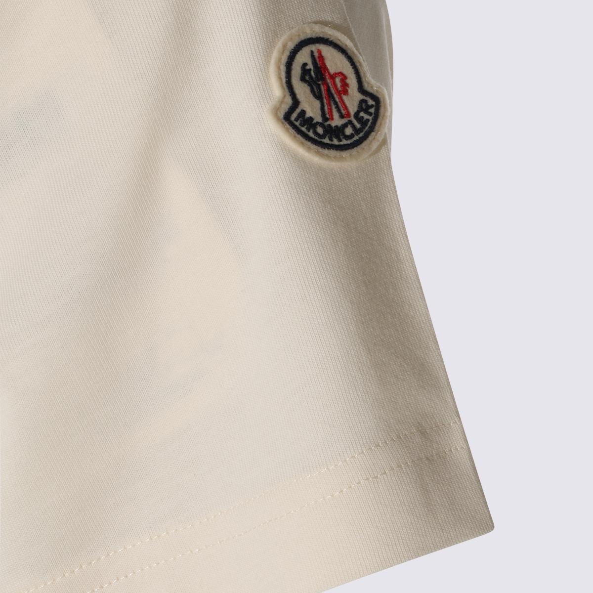 Moncler White Cotton Short Sleeve T-Shirt for Men