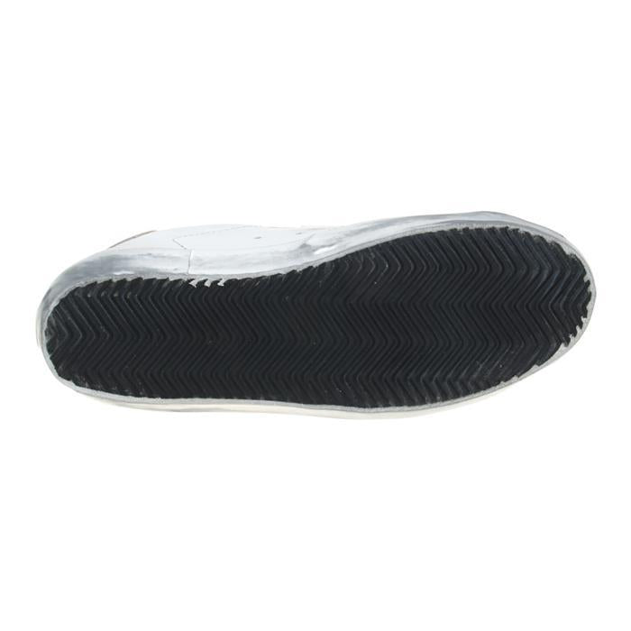GOLDEN GOOSE Old School Glitter Low-Top Sneakers White Silver
