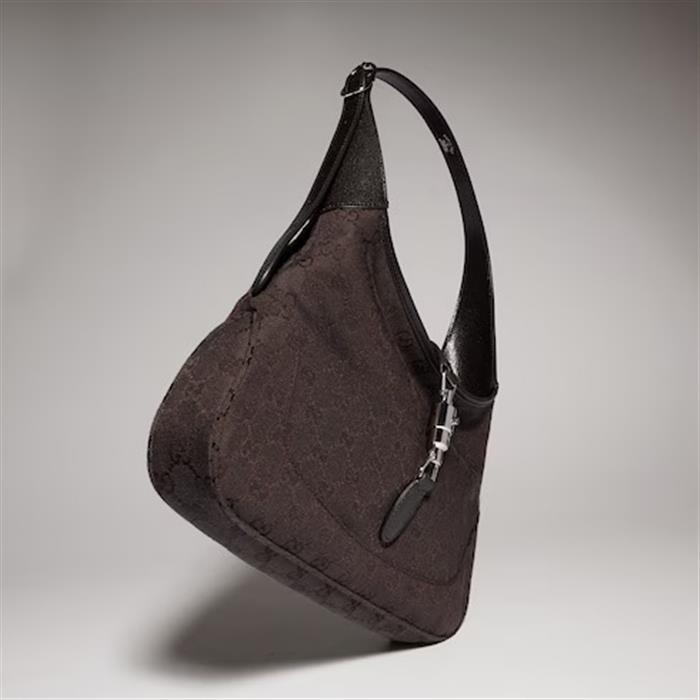 GUCCI Jackie 1961 Medium Shoulder Bag Brown Leather