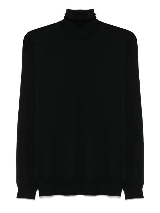 LARDINI Turtleneck Knit Sweater for Men CNLMML434CN64021999 BLACK DOM
