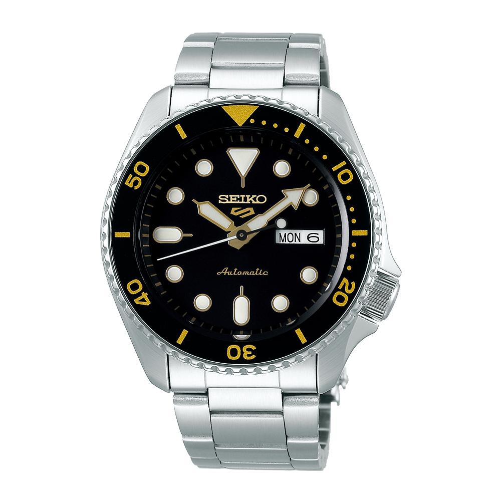 Seiko Black Silver Stainless Steel Men’s Watch SRPD57K1