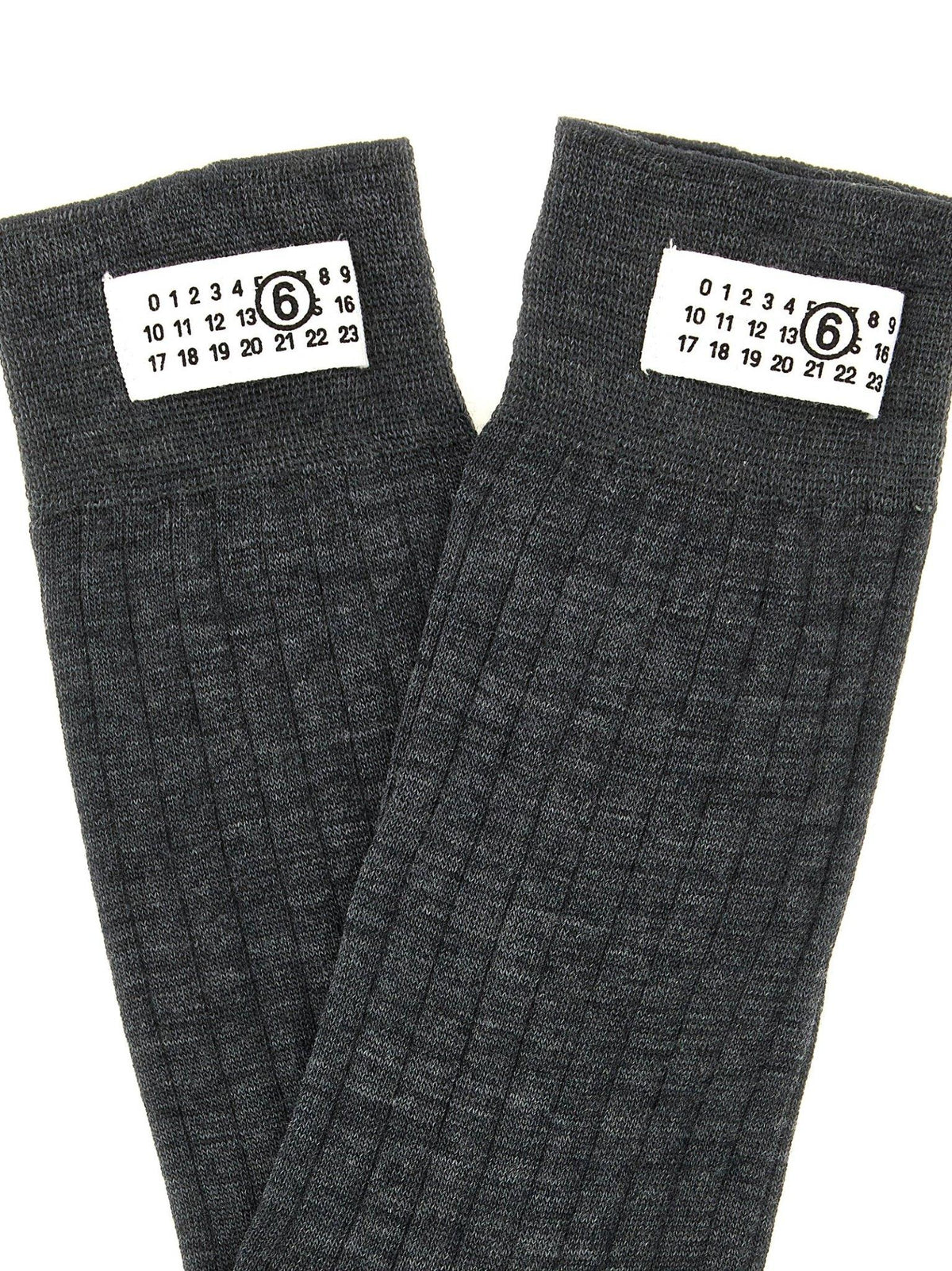 Maison Margiela Cotton Blend Crew Socks Black
