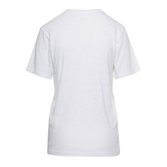 Isabel Marant Jewel Logo Linen T-Shirt White