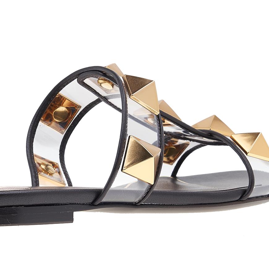 VALENTINO Garavani Women’s Roman Stud Sandals White Leather