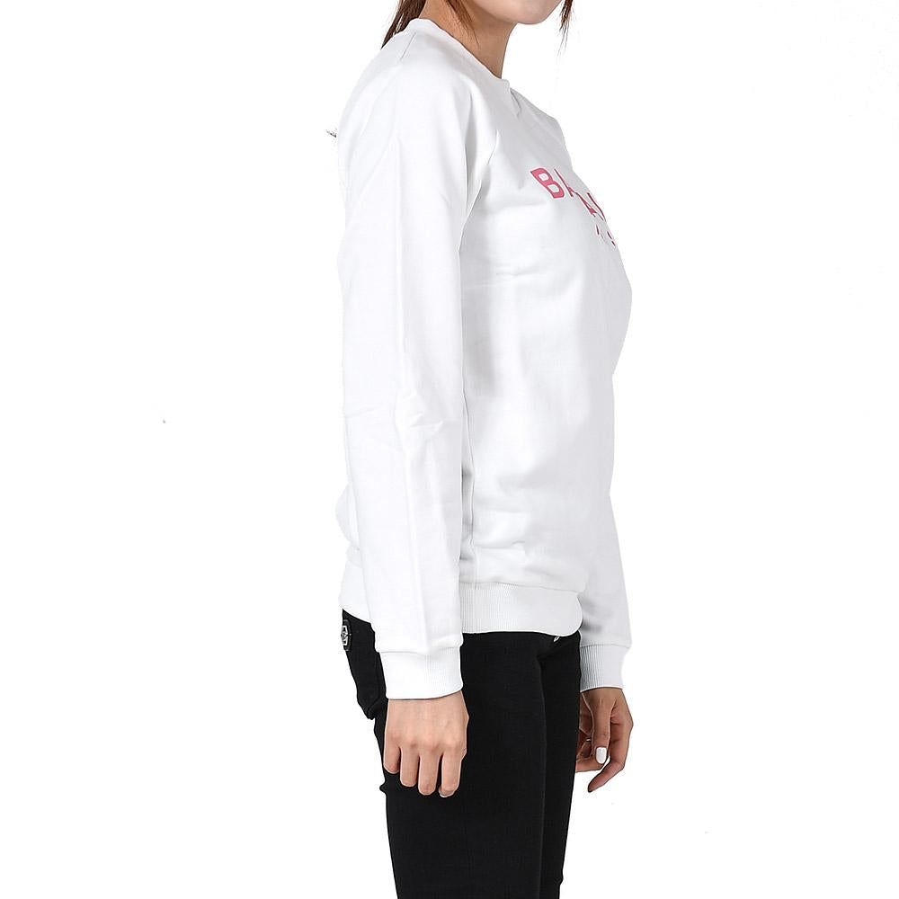 Balmain Logo Print Relaxed Fit Sweatshirt White