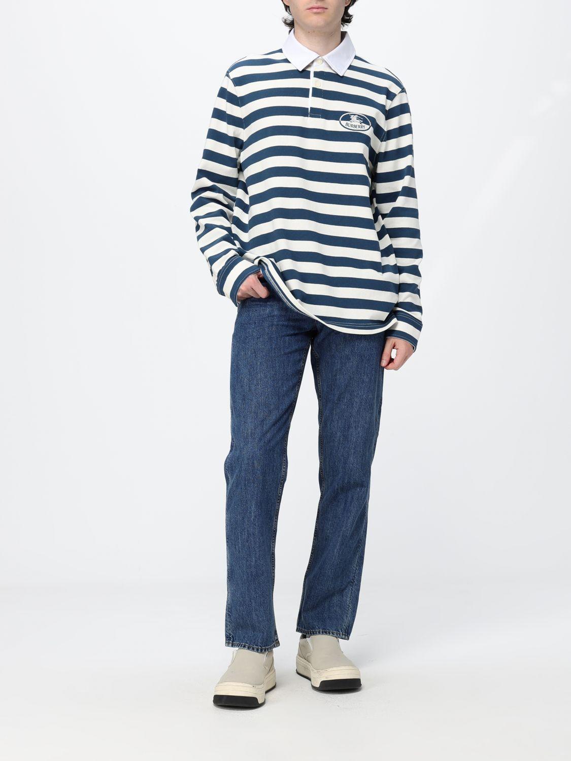 BURBERRY Long Sleeve Shirt Mens Black Cotton Classic Fit