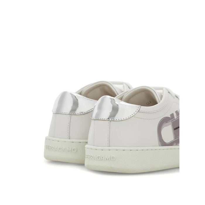 Ferragamo Double Gancini Low Top Leather Sneakers Women